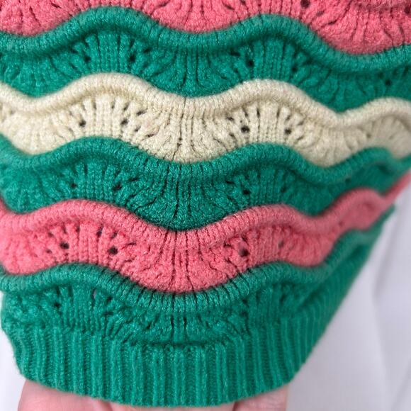 Cotton Candy Women Sleeveless Knit Halter Tank Top Green Boho Beach Size Medium - Picture 2 of 7